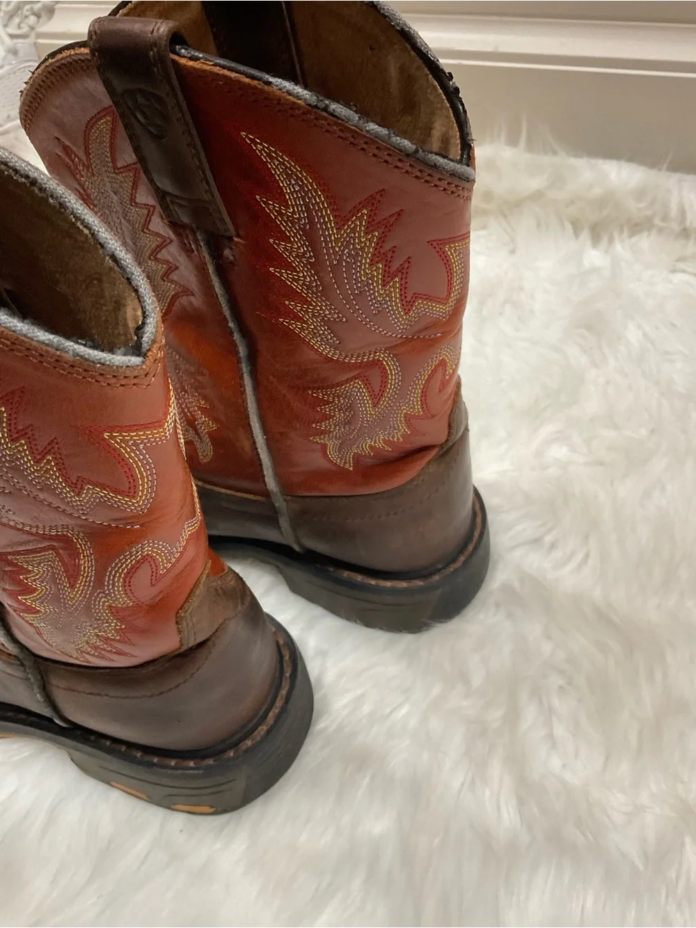 ARIAT BOYS' EARTH WORKHOG® WESTERN BOOTS - SQUARE TOE